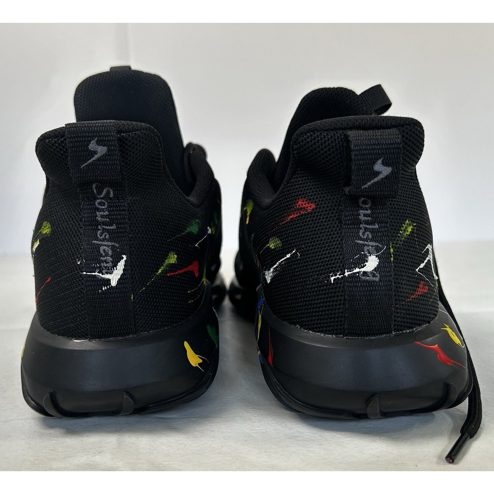 Soulsfeng Sneakers Running Shoes Men's Sz 15.5 Black Olympic Spray Paint Splash - Picture 8 of 16